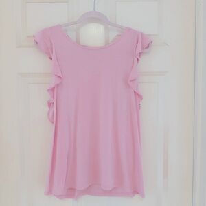 Lilly Pulitzer ruffle sleeveless top. Soft pink.
